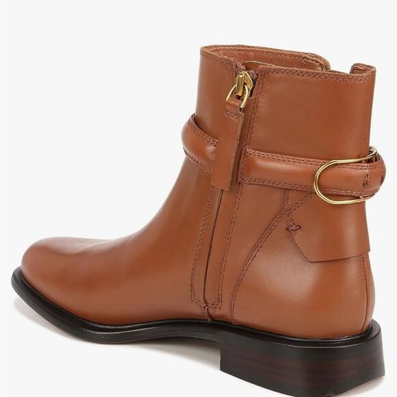 Revolve Franco Sarto Elese Leather Ankle Boot in Cognac NWOT - Picture 3 of 13